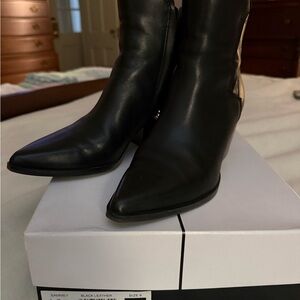 Dolce Vita Black Leather Heeled Boots